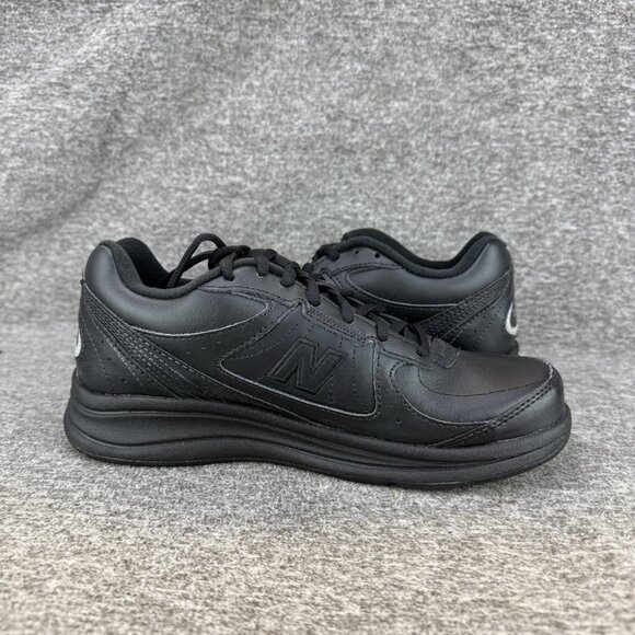 ✅New Balance 577 Walking Shoes Woman’s 7B Black Leather Sneakers Made In USA NIB - Picture 10 of 12